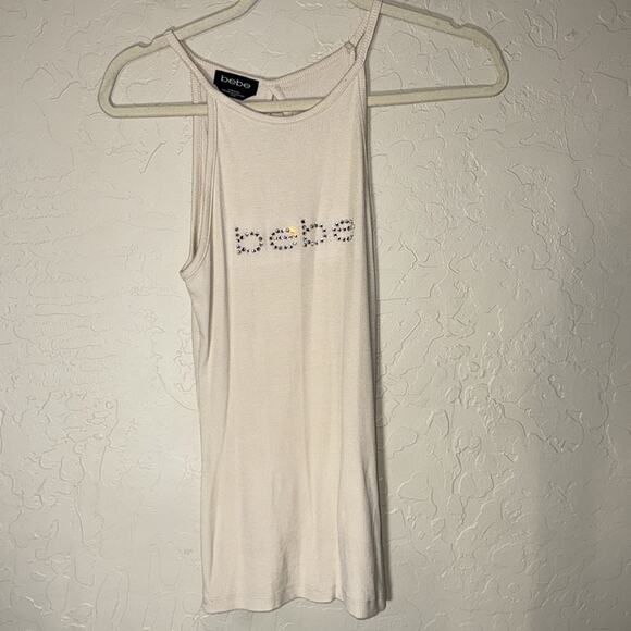 Y2K Bebe rhinestone tank top going out tops set of 2 - Picture 7 of 12